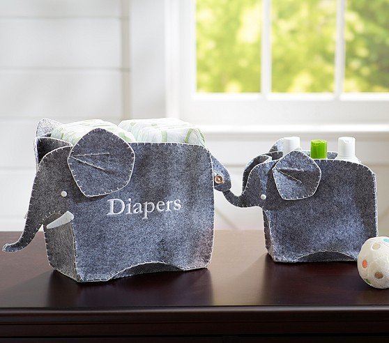 Elephant Changing Table Storage Set